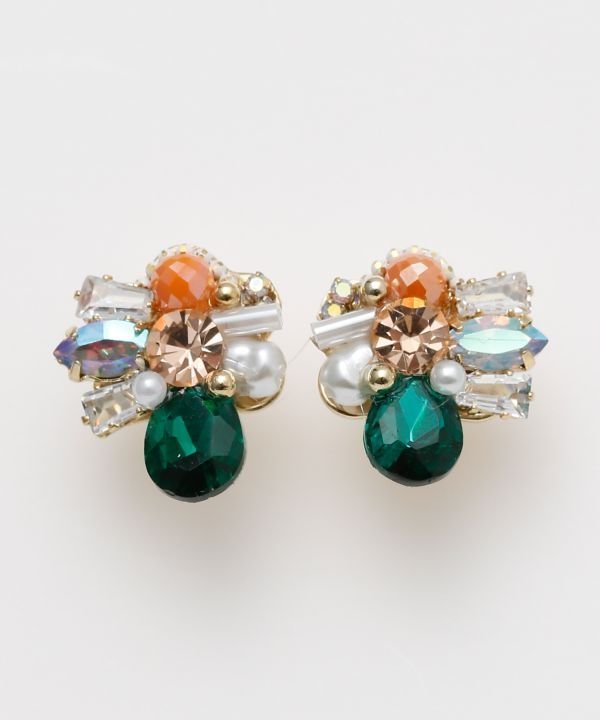 欧州航路 【欧州航路】ビジュレーヴピアス アミナコレクション アクセサリー・腕時計 ピアス ブラック グリーン