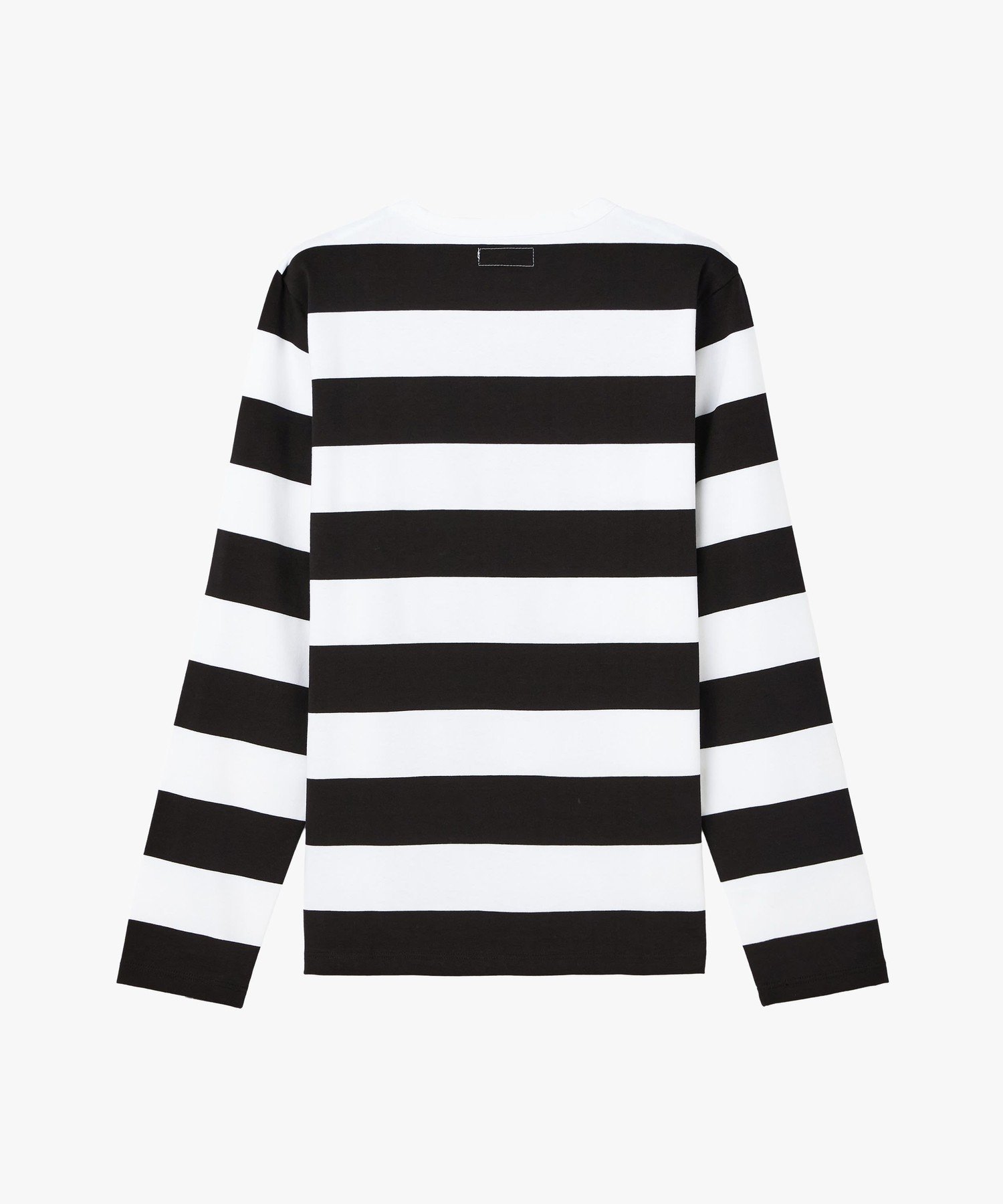 agnes b. HOMME メンズ 太ボーダー コットン 長袖 Tシャツ "Coulos" アニエスベー トップス カットソー・Tシャツ ブラック【送料無料】