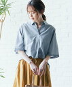 【SALE／35%OFF】ikka キュプラ混スキッパーチュニック イッカ ワンピース・ドレス チュニック ブルー ホワイト ブラック