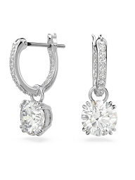 スワロフスキー ピアス（レディース） SWAROVSKI 【公式】【スワロフスキー】Constella ドロップピアス, ラウンドカット, ホワイト, ロジウム・プレーティング スワロフスキー アクセサリー・腕時計 ピアス ホワイト【送料無料】