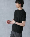 NANO universe 「FORMAL JERSEY」クルーネックカットソー半袖 ナノユニバース トップス カットソー・Tシャツ ブラック ホワイト ネイビー【送料無料】