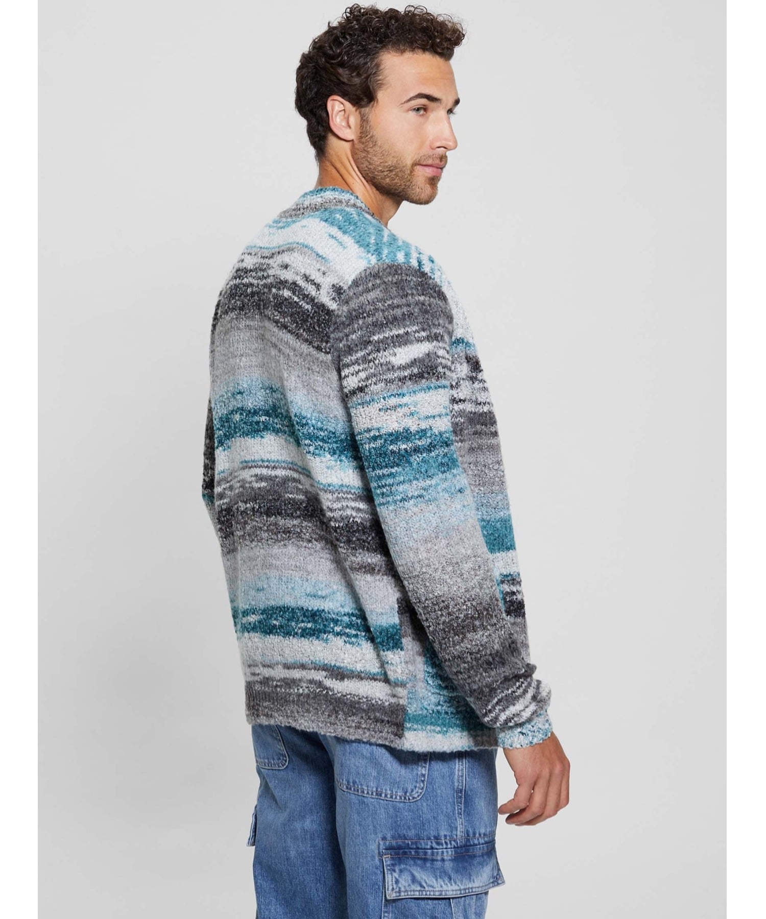GUESS カーディガン(M)EDOARDO Cardi Sweater ゲス トップス ニット グレー