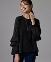 【SALE/50%OFF】JAYRO ティアード袖アシンメトリープルオーバー ジャイロ トップス シャツ・ブラウス ベージュ ブラック カーキグリーン