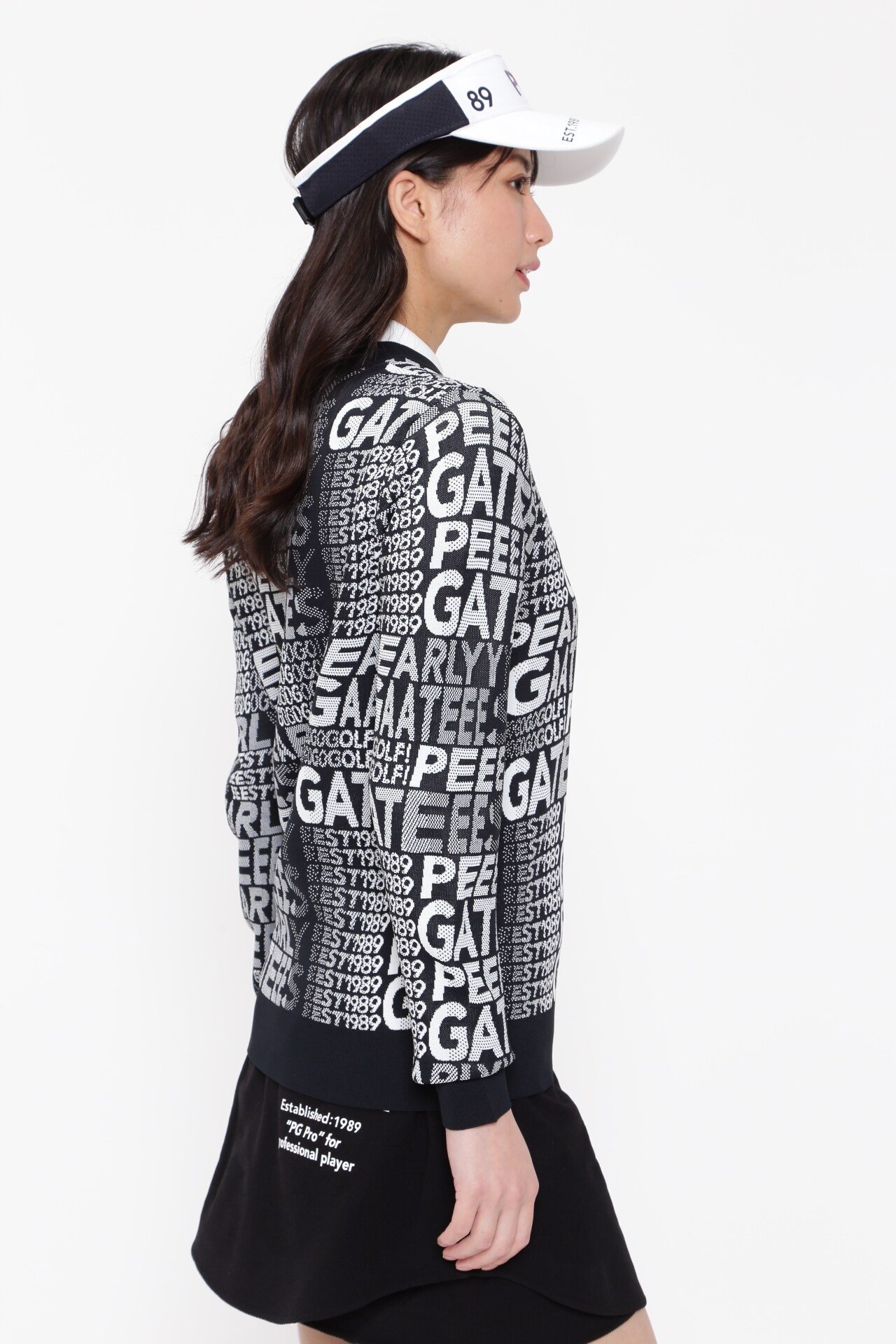 PEARLY GATES 光栓クルーネックニットプルオーバー ＜PGPRO＞ パーリーゲイツ トップス ニット ネイビー