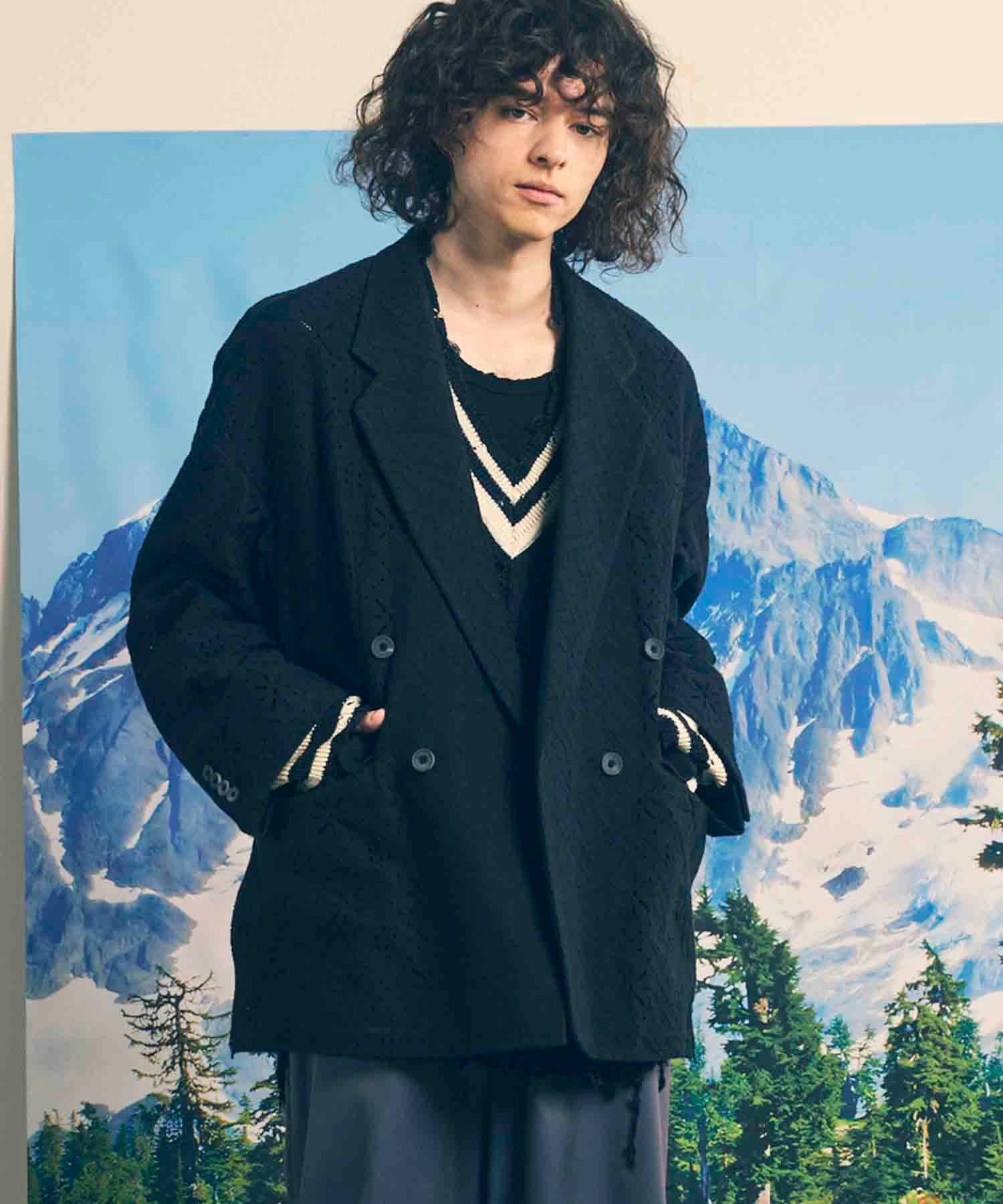MAISON SPECIAL 【LIMITED EDITION】Prime-Over Double Tailored Jacket メゾンスペシャル ジャケット・アウター テーラードジャケット・ブレザー ブラック グレー