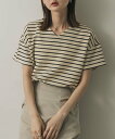 SENSE OF PLACE ミラノリブVネックTシャツ センス オブ プレイス トップス カットソー・Tシャツ カーキグリーン ブラック ホワイト グレー