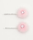 【SALE/40%OFF】WEGO LADY'S L2Pファーポンポンラインストーンヘアピン ウィゴー ヘアアクセサリー バレッタ・ヘアクリップ・ヘアピン ピン...