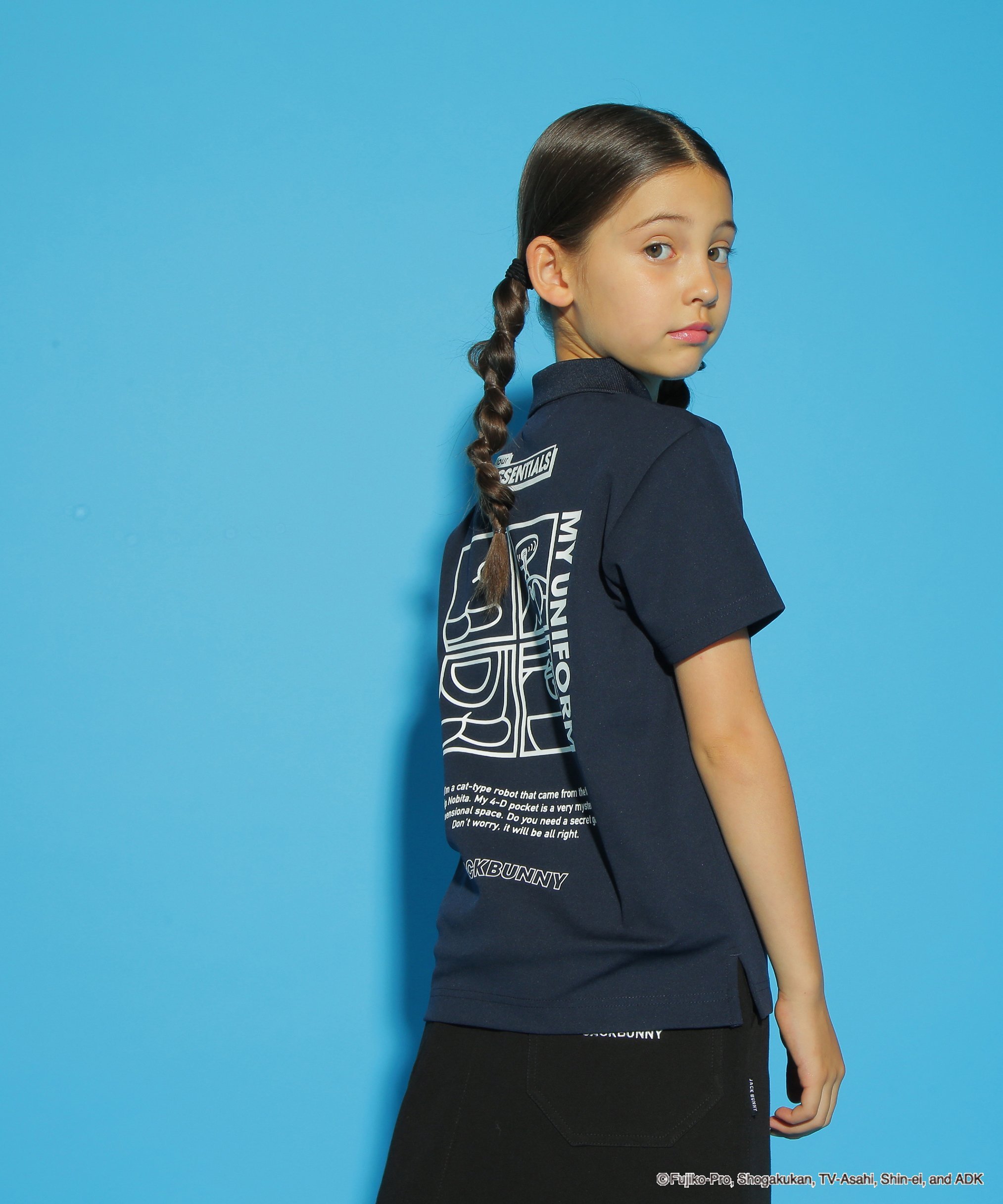 Jack Bunny!! PEカノコ半袖ポロシャツ (ジュニア) ジャックバニー トップス ポロシャツ ネイビー ブルー ホワイト【送料無料】