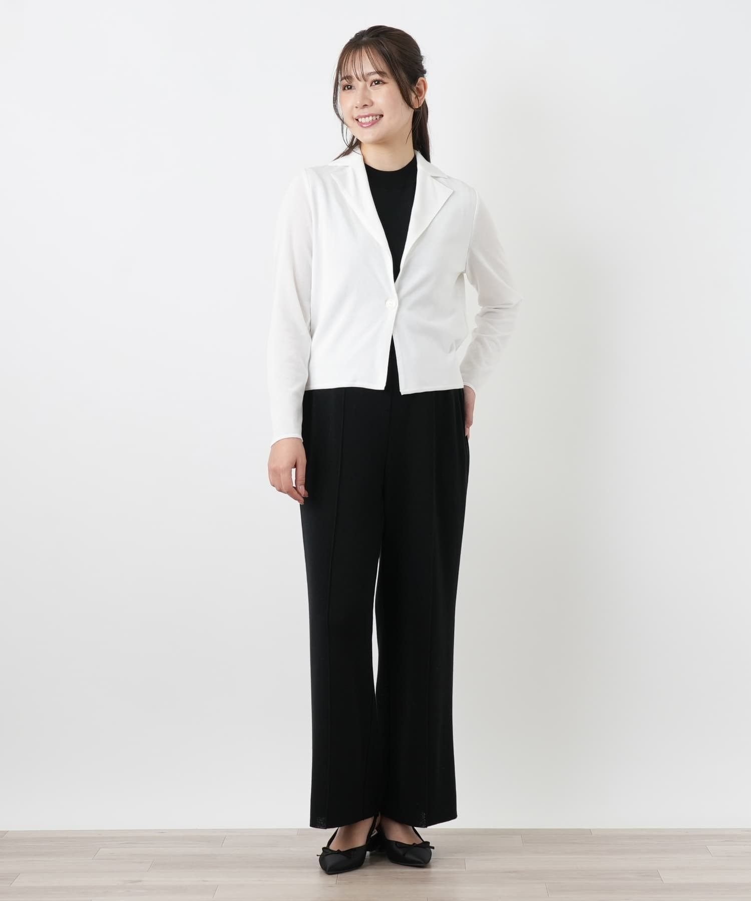 Leilian ストレッチニットパンツ レリアン パンツ その他のパンツ ブラック