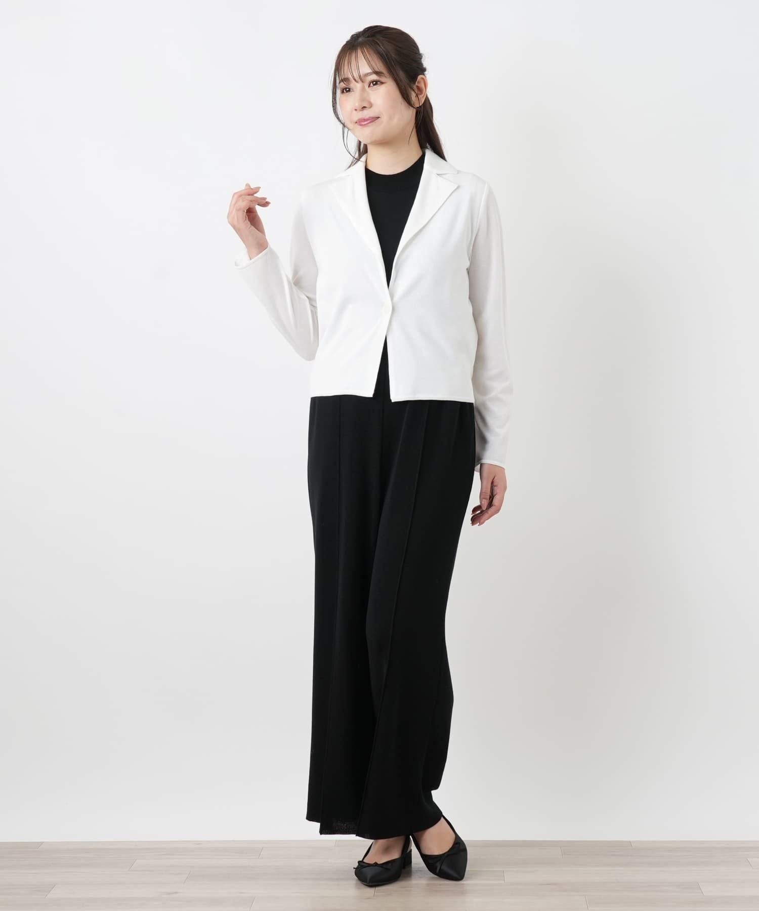 Leilian ストレッチニットパンツ レリアン パンツ その他のパンツ ブラック