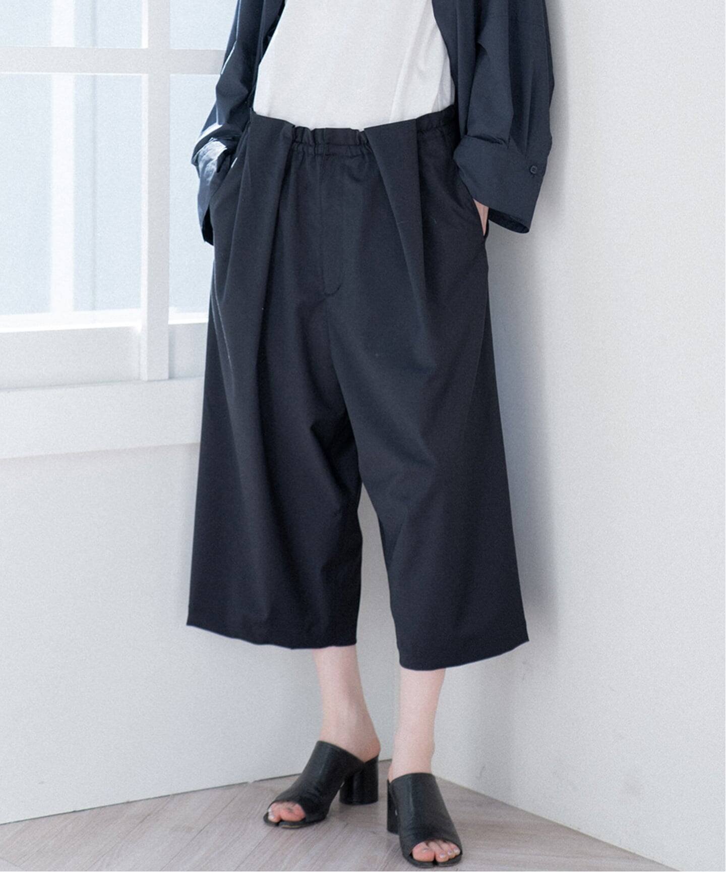 CALMER Paulo Oliveira Cropped PT / パウロオリベイラクロップドパンツ スピックアンドスパン パンツ その他のパンツ ネイビー【送料無料】