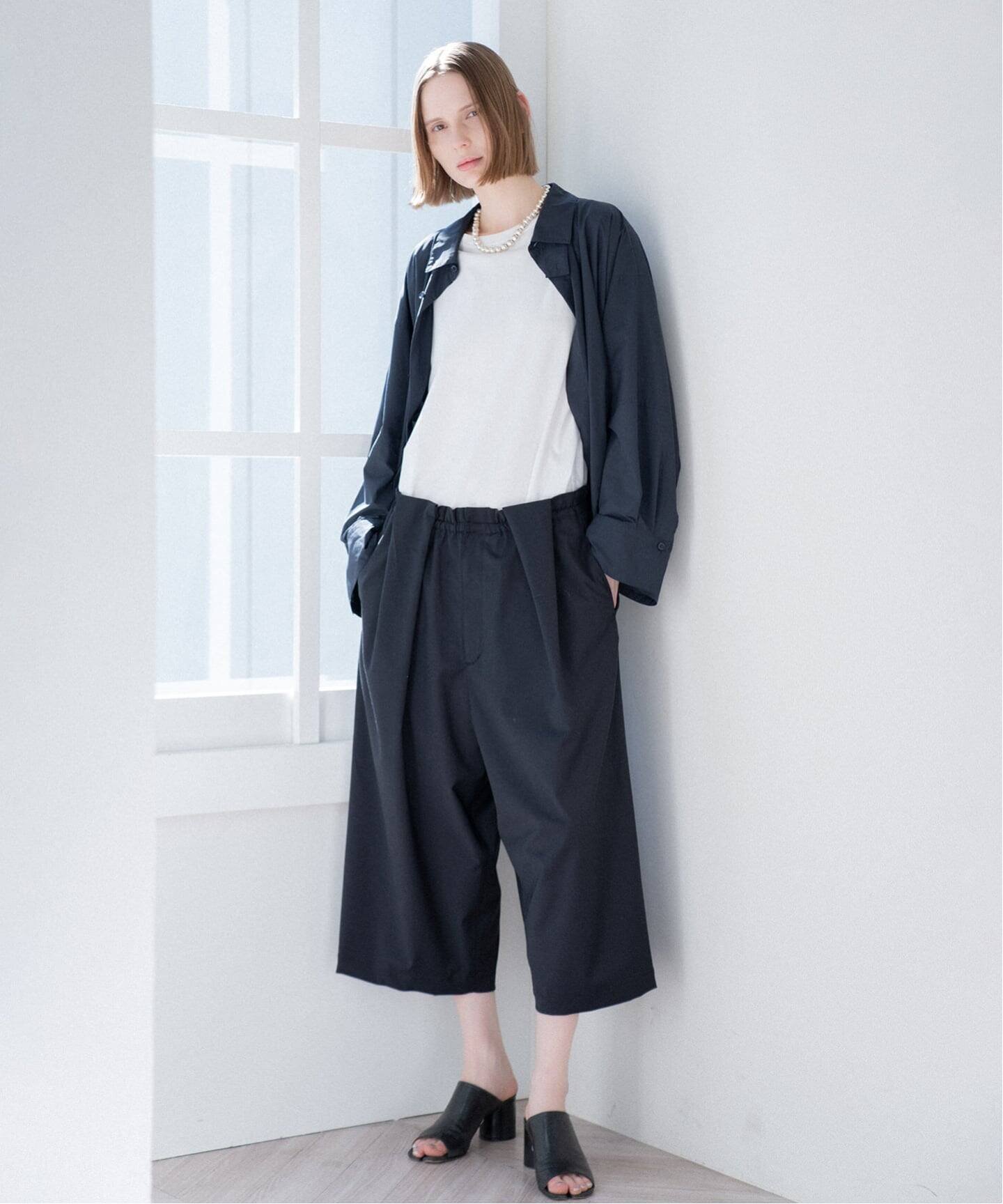 CALMER Paulo Oliveira Cropped PT / パウロオリベイラクロップドパンツ スピックアンドスパン パンツ その他のパンツ ネイビー【送料無料】