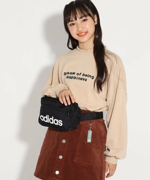 PINK-latte 【adidas/アディダス】ロゴウエストバッグ ピンク ラテ バッグ ウエストポーチ ブラック