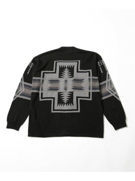 【SALE／10%OFF】PENDLETON 別注 ジャガードカーディガン ナノユニバース ニット カーディガン ブラック ベージュ【送料無料】