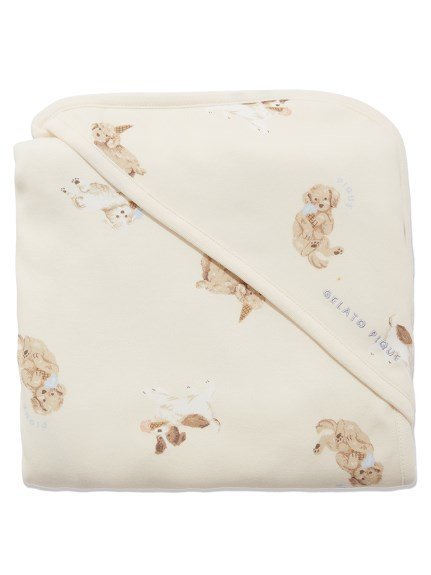 gelato pique 【BABY】アイスドッグ柄ブランケット ジェラートピケ インテリア・生活雑貨 ブランケット・ひざ掛け ホワイト ピンク【送料無料】のサムネイル