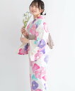 SOUBIEN 浴衣2点セット レディース (浴衣+帯) ソウビエン 着物・浴衣・和装小物 浴衣 ホワイト ネイビー【送料無料】
