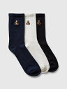 【SALE/40%OFF】GAP (K)ブラナンベア クルーソックス 3足セット (キッズ) ギャップ 靴下・レッグウェア 靴下