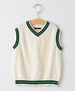 【SALE/40%OFF】SHIPS KIDS SHIPS KIDS:85~95cm / ニット ベスト シップス トップス ベスト・ジレ ホワイト ネイビー【...