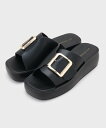 【SALE/40%OFF】OPAQUE.CLIP ゴールドバックルボリュームソールサンダル オペークドットクリップ シューズ・靴 サンダル ブラック ベージュ