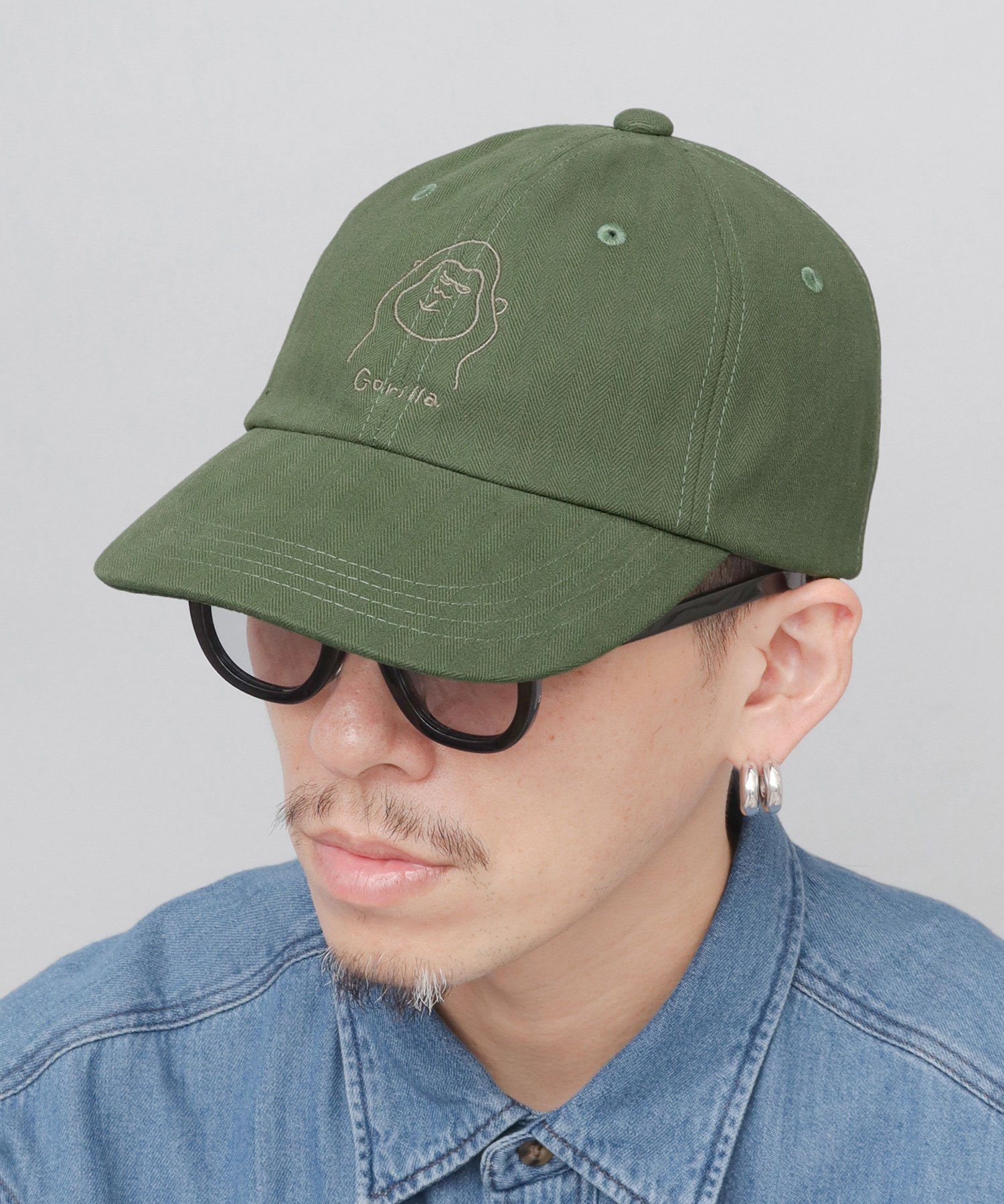 Basiquenti キャップ メンズ レディース アニマル刺繍 コットンキャップ エー.エム.エス. 帽子 キャップ グリーン ホワイト グレー ベージュ ブラック