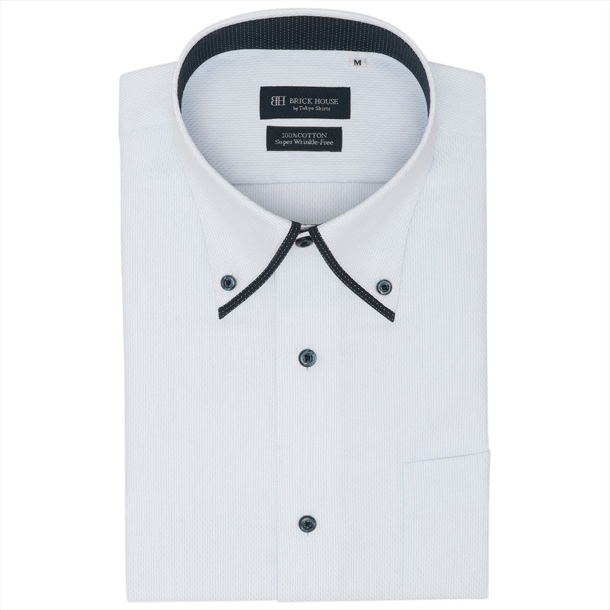 【SALE/25%OFF】BRICK HOUSE by Tokyo Shirts 【超形態安定】 ボタンダウン 半袖 形態安定 綿100% ワイシャツ BM01...