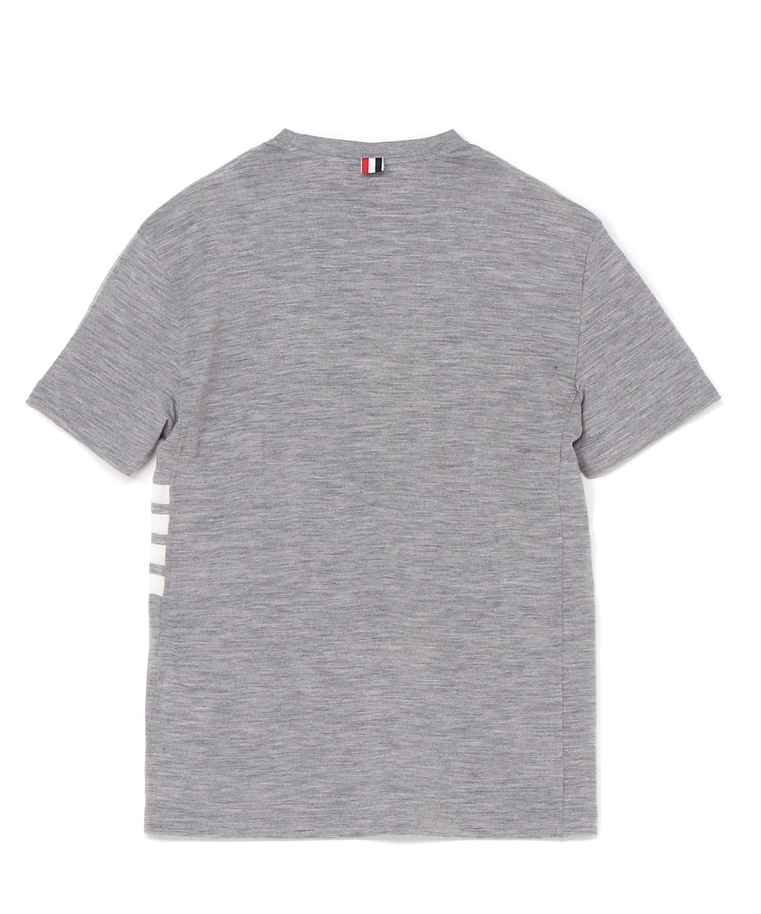 THOM BROWNE LONG SLEEVE TEE IN WOOL JERSEY W/ 4 BAR トムブラウン トップス カットソー・Tシャツ グレー ネイビー【送料無料】