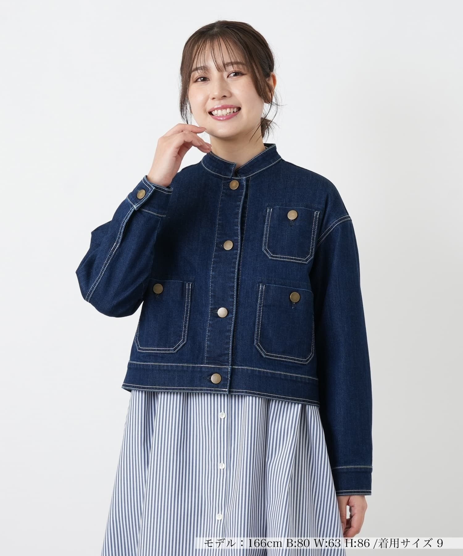 Leilian デニムジャケット【L JEANS】 レリアン ジャケット・アウター テーラードジャケット・ブレザー ネイビー