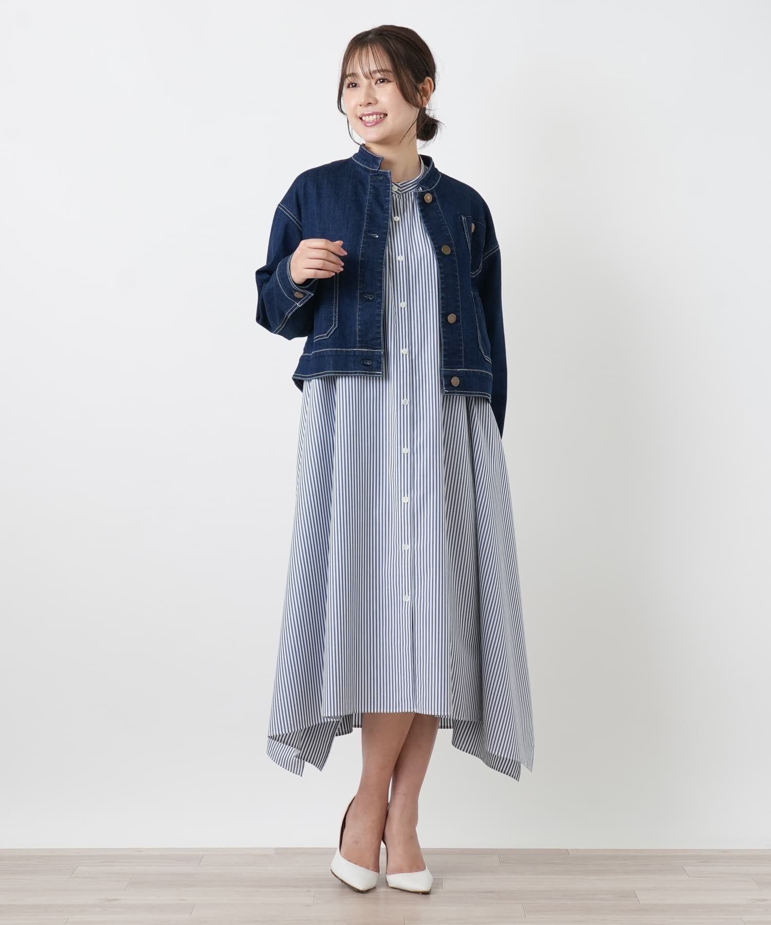 Leilian デニムジャケット【L JEANS】 レリアン ジャケット・アウター テーラードジャケット・ブレザー ネイビー
