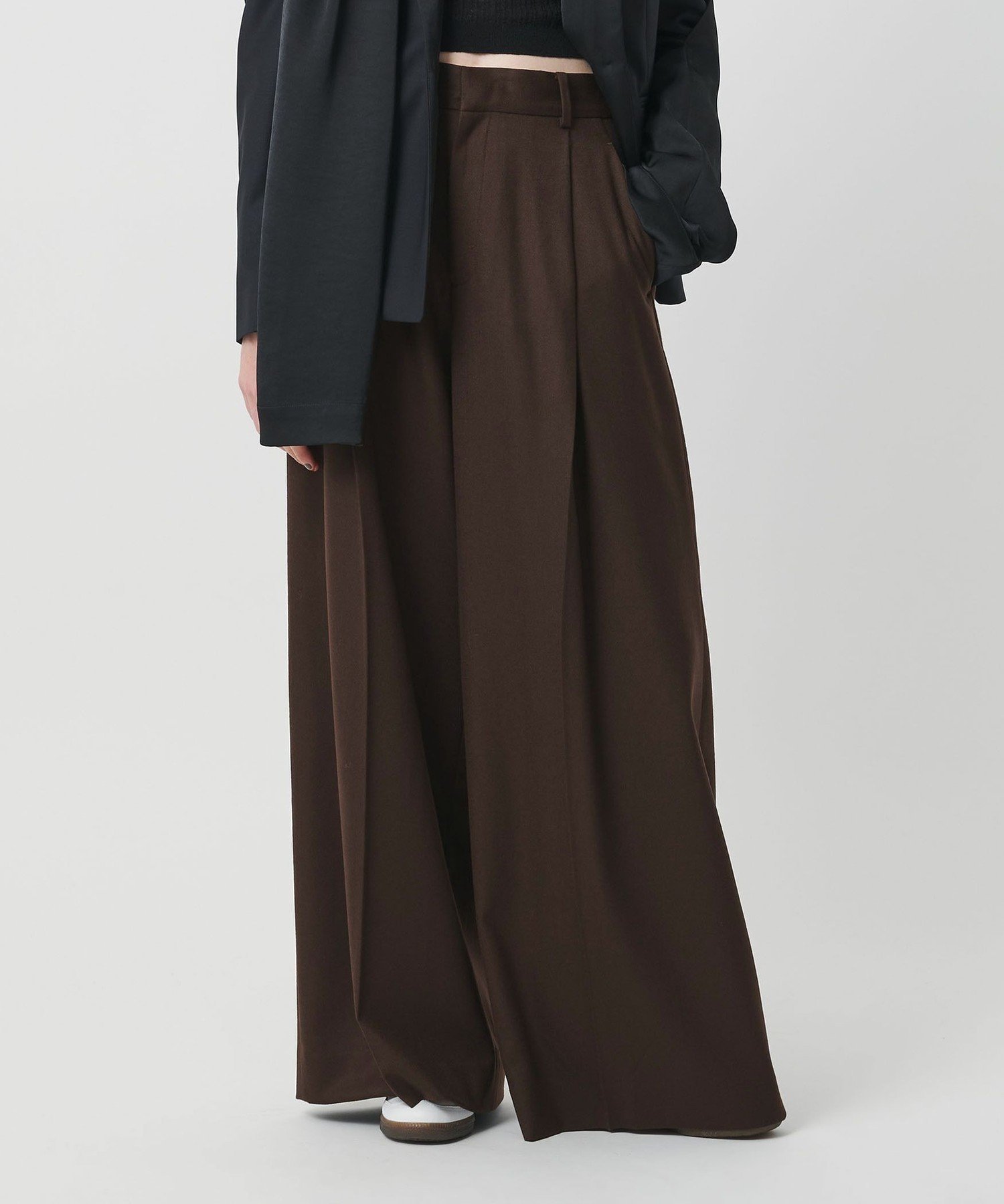 【SALE／40%OFF】BEAUTY&YOUTH UNITED ARROWS ＜H＞サキソニー ワイドパンツ ユナイテッドアローズ アウトレット パンツ その他のパンツ ブラウン ブラック【送料無料】 stylife-15708412 Rakuten Fashion サンプル画像3