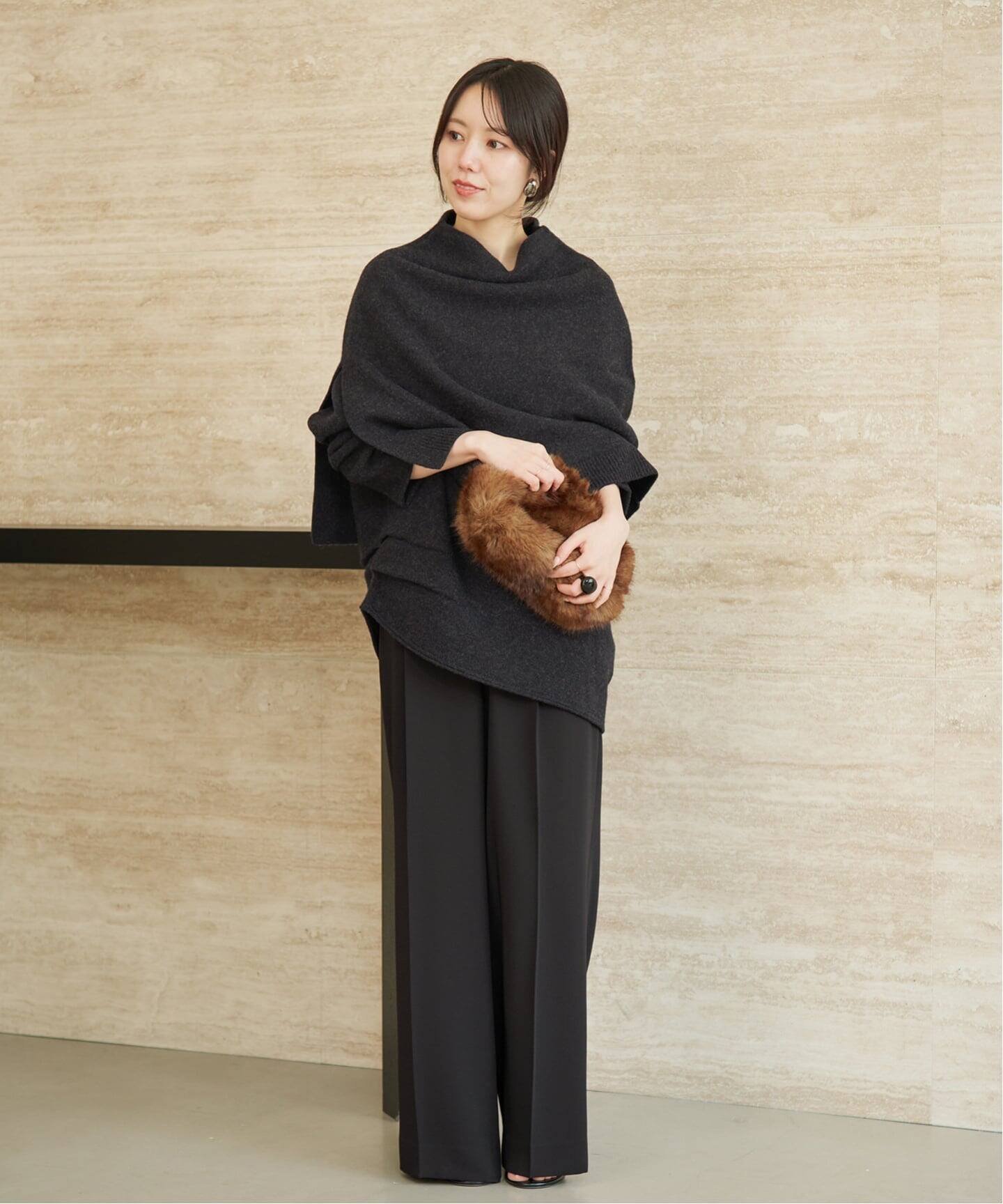 plage 《追加》les Tendre easy care スラックス 2 プラージュ パンツ スラックス・ドレスパンツ ベージュ ブラック