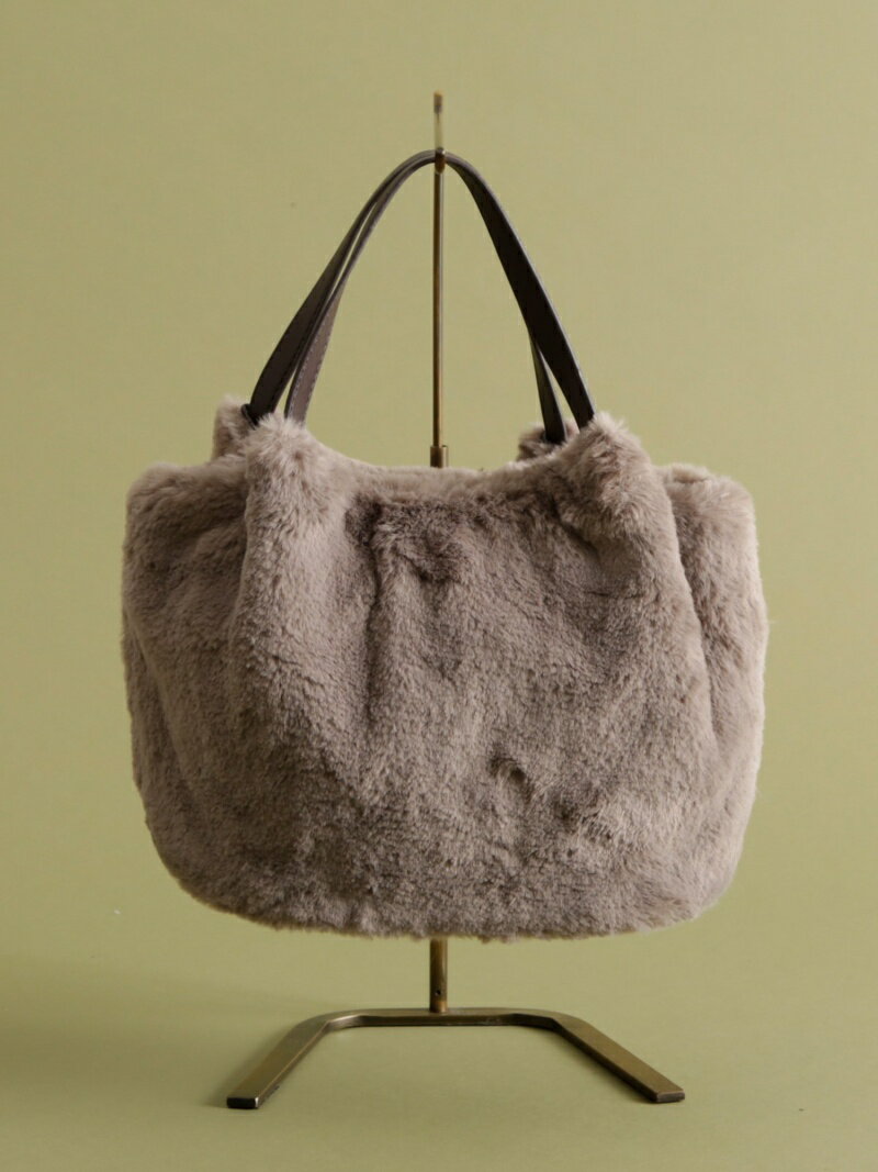 【SALE／50%OFF】Afternoon Tea LIVING フェイクファートートバッグ アフタヌーンティー・リビング バッグ トートバッグ ベージュ ホワイト ブラウンのサムネイル