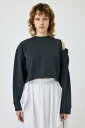 【SALE／50 OFF】MOUSSY SHOULDER CUT CROPPED トップス マウジー トップス スウェット トレーナー ブラック パープル グレー