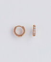 Phoebe 【金属アレルギー対応】ワンタッチビジューフープミニピアス/サージカルステンレス ジュエルアディクト アクセサリー・腕時計 ピアス ゴールド