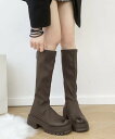 【SALE/39%OFF】miniministore ロングブーツ 厚底ブーツ ニーハイブーツ ミニミニストア シューズ・靴 ブーツ ブラウン ブラック【送料無...