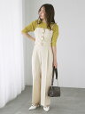 Te chichi TERRASSE フロントボタンサロペット《2025spring catalog item》 テチチ オールインワン・オーバーオール オーバ...
