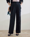 ROPE' レーヨンリネン センタープレスパンツ【セットアップジャケット・ワンピース対応】 ロペ パンツ その他のパンツ ブラウン イエロー ネイビー【送料無料...