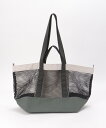 【SALE/15%OFF】notch. メッシュ配色2WAYトートバッグ ノッチ バッグ その他のバッグ グレー グリーン ベージュ