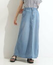 【SALE/10%OFF】SHOO・LA・RUE 【洗える/S-LL】大人カジュアル デニムロングスカート シューラルー スカート その他のスカート ネイビー ブルー【送料無料】