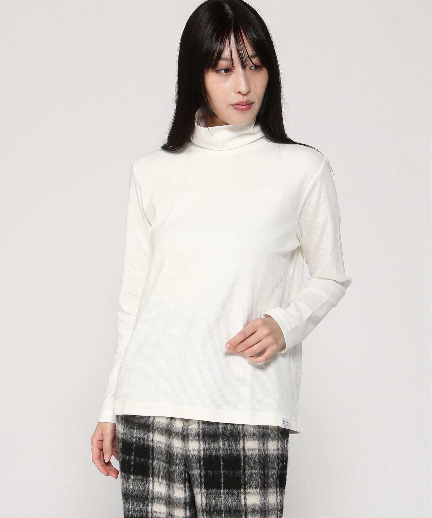 SWITCH MOTION CROCODILE (W)リブ タートルネック カットソー クロコダイル トップス カットソー・Tシャツ グレー ブラック ホワイト【送料無料】