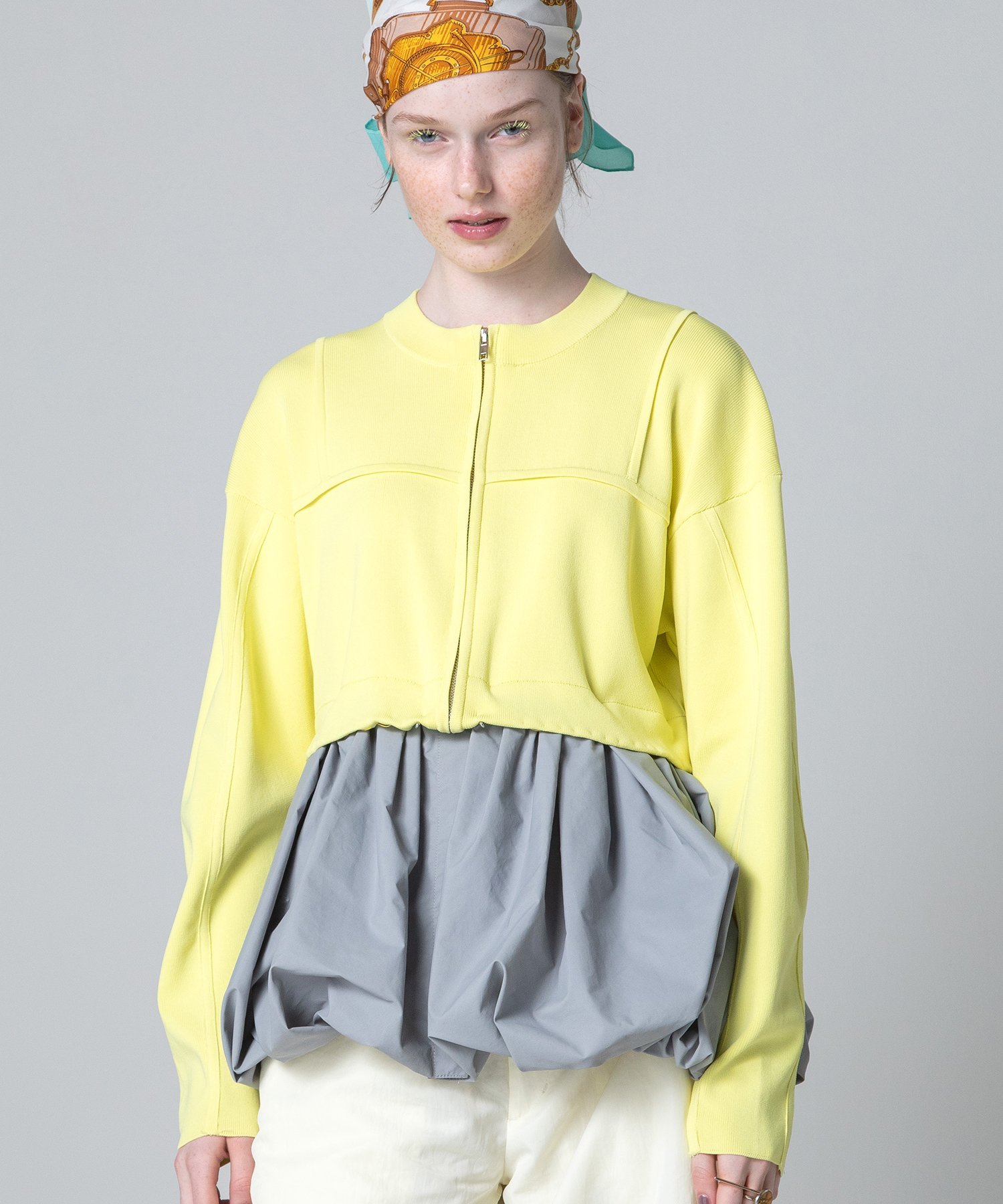 AULA AILA 2WAY BALLOON KNIT アウラアイラ トップス カーディガン ブルー ブラック イエロー【送料無料】のサムネイル