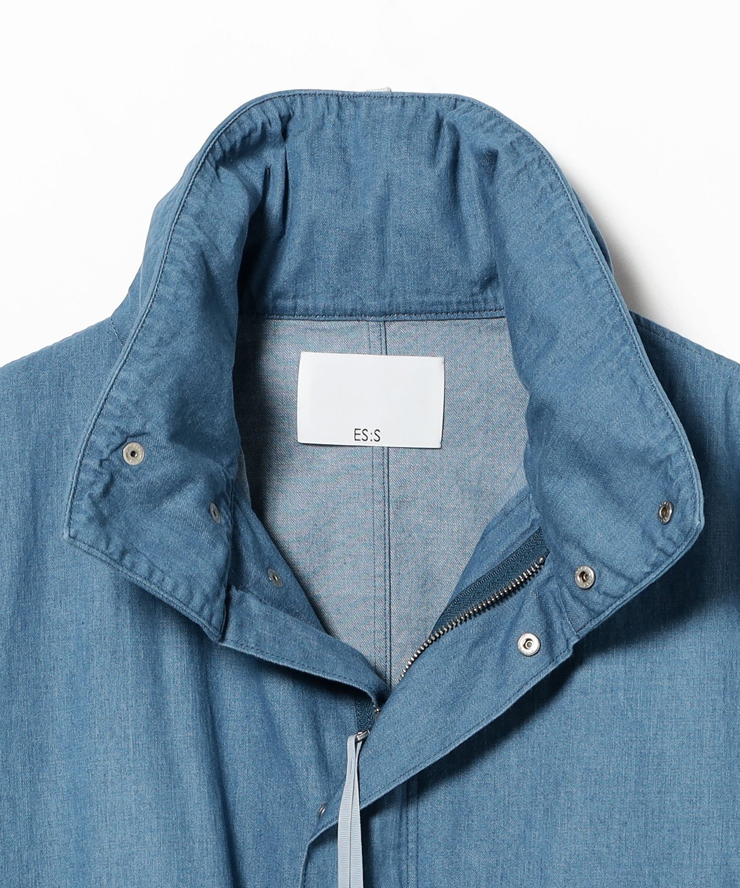 International Gallery BEAMS 【別注】ES:S / ライトデニム ショート フィールドパーカ ビームス メン ジャケット・アウター ブルゾン・ジャンパー【送料無料】