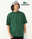 BEAMS GOLF ORANGE LABEL ＜MEN＞Lacoste for BEAMS GOLF / 別注 鹿の子 モックネックシャツ ビームス ゴルフ トップス スウェット トレーナー グリーン ブラック【送料無料】