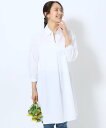 【SALE/30%OFF】SHOO・LA・RUE エシカルチュニックスキッパーシャツワンピース シューラルー ワンピース・ドレス チュニック ホワイト ブルー ...