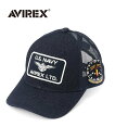 【SALE/30%OFF】AVIREX AVIREX/(M)U.S NAVY MESH CAP ハンドサイン 帽子 キャップ ブラック ブルー カーキグリーン ...