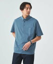 【SALE/30%OFF】UNITED ARROWS green label relaxing サッカー ストライプ ボタンダウンカラー 半袖 ポロシャツ -吸...