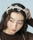 Casselini Casselini(キャセリーニ)フラワービーズカチューシャ キャセリーニ ヘアアクセサリー カチューシャ・ヘアバンド ブラック【送料無料】