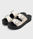【SALE/30%OFF】OPAQUE.CLIP ビジューバックルダブルベルトサンダル オペークドットクリップ シューズ・靴 サンダル ホワイト ブラック シル...