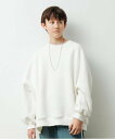 【SALE/20%OFF】GLAZOS 【大人向けサイズあり】【あったか】裏起毛・ネックレス付きトレーナー ナルミヤオンライン トップス スウェット・トレーナー...