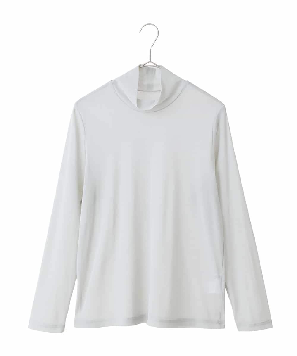 HIROKO BIS GRANDE 【大きいサイズ】シアーハイネックカットソー /洗濯機で洗える ヒロコ ビス グランデ トップス カットソー・Tシャツ ネイビー ブラック