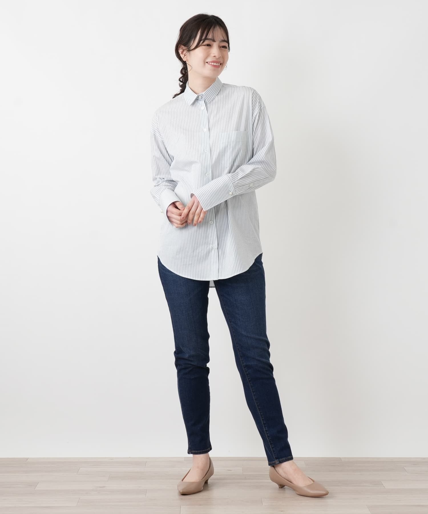 Leilian スリムデニムパンツ【L JEANS】 レリアン パンツ ジーンズ・デニムパンツ ブルー